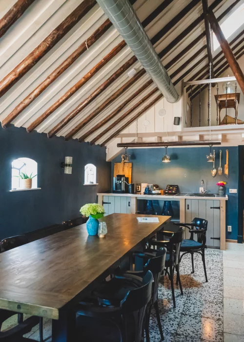 The combination of group spaces and exclusive rooms